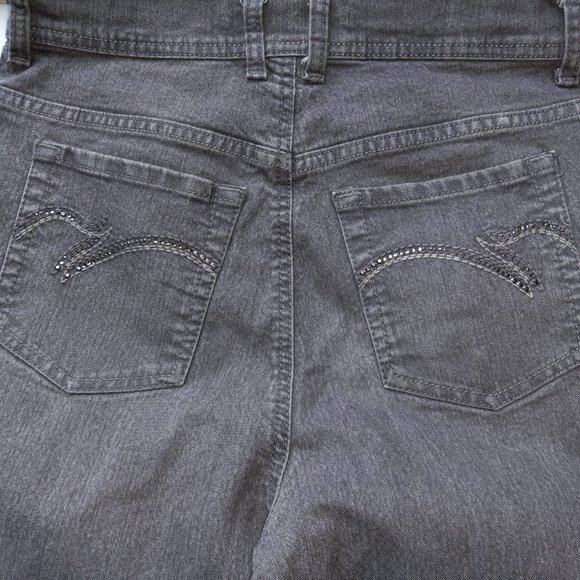 Women's Gloria Vanderbilt Gray Stretch Jeans Size 8 Average Cotton Polyester Spa - Picture 11 of 13